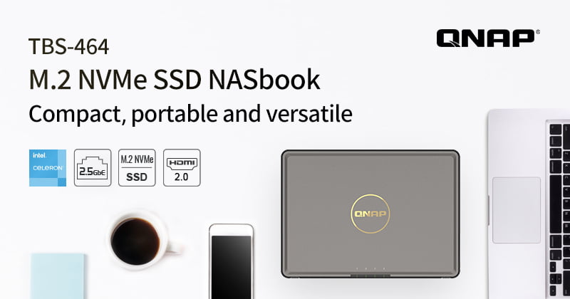 A QNAP BEMUTATTA A TBS-464 NASBOOKOT
