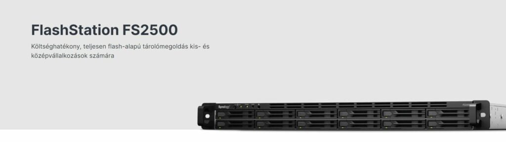 A SYNOLOGY BEMUTATTA A KÖLTSÉGHATÉKONY FLASHSTATION FS2500 NAS RENDSZERÉT, VALAMINT A LEGÚJABB SSD-IT