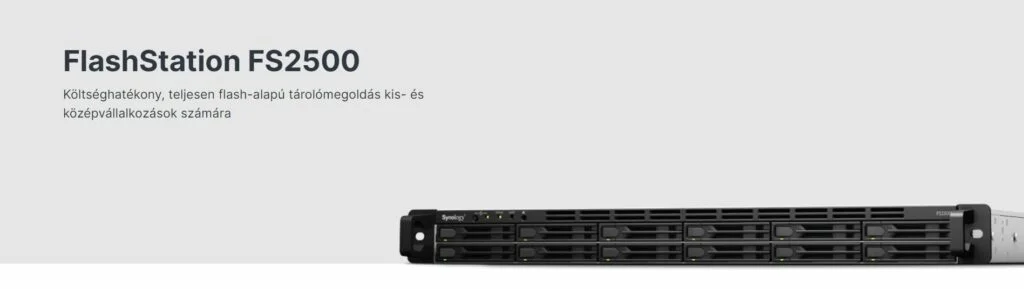 A SYNOLOGY BEMUTATTA A KÖLTSÉGHATÉKONY FLASHSTATION FS2500 NAS RENDSZERÉT, VALAMINT A LEGÚJABB SSD-IT