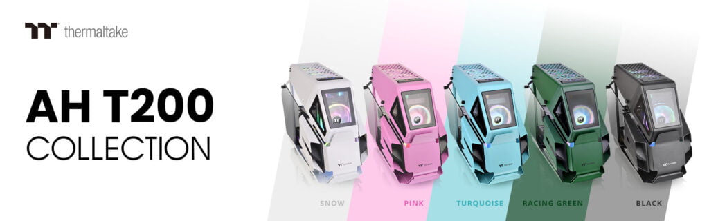 A THERMALTAKE BEMUTATTA A TÜRKIZKÉK ÉS BRIT VERSENYZÖLD SZÍNŰ AH T200 TORONYHÁZAIT