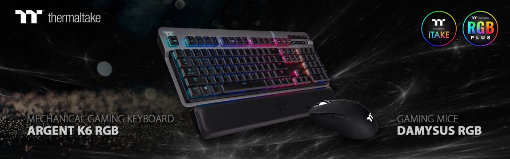 A THERMALTAKE BEMUTATJA AZ ARGENT K6 RGB GAMING BILLENTYŰZETET ÉS A DAMYSUS RGB JÁTÉK EGEREKET