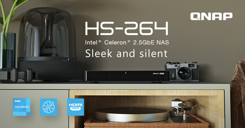 A QNAP BEMUTATTA A HS-264 SILENT NAS-RENDSZERT