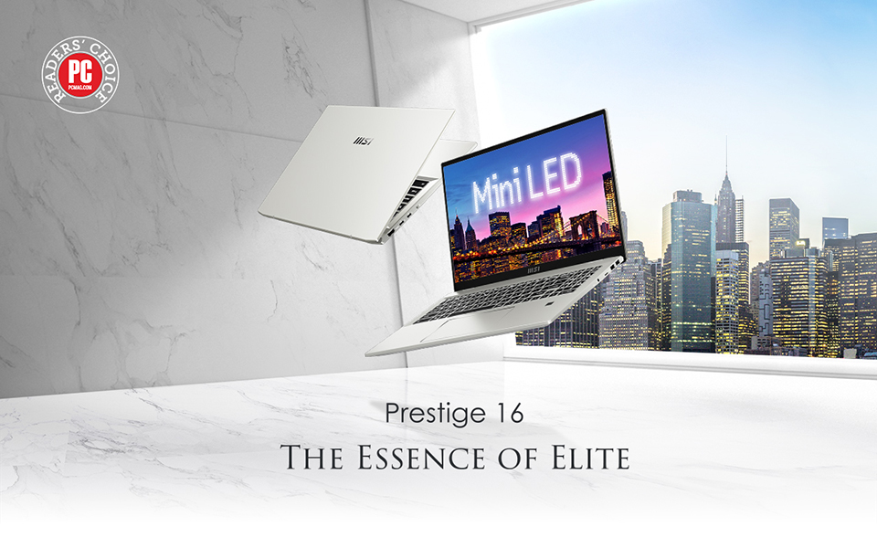 AZ MSI BEVEZETI A MINI-LED PANELT A PRESTIGE 16-BA, A PRESTIGE SOROZAT LEGÚJABB TAGJÁBA