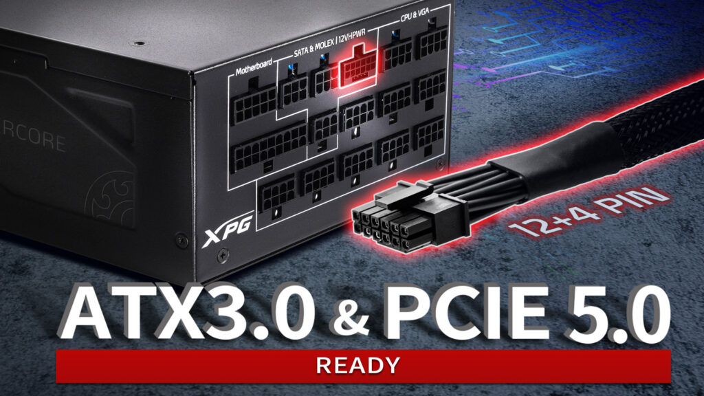AZ XPG BEJELENTI ATX 3.0-KOMPATIBILIS TÁPEGYSÉGEIT