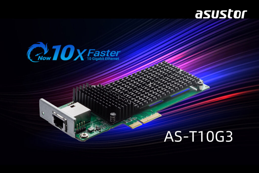 AZ ASUSTOR BEMUTATTA AZ AS-T10G3 HÁLÓZATI KÁRTYÁT M.2-VEL ÉS 10 GBE-VEL