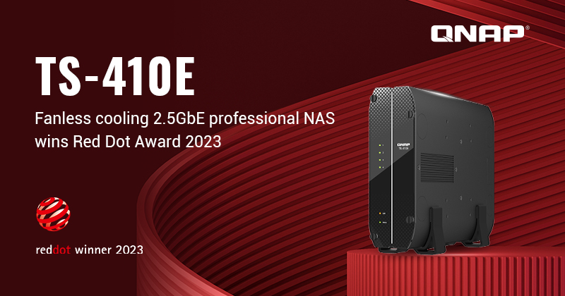 A QNAP TS-410E ELNYERTE A 2023-AS RED DOT AWARD TERMÉKTERVEZÉSI DÍJAT