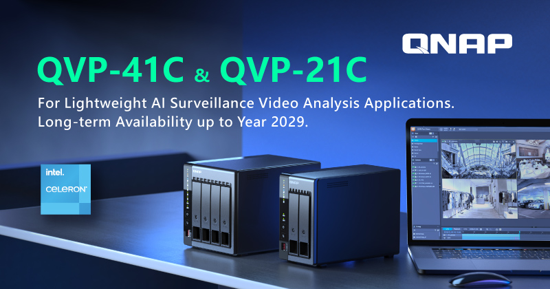 A QNAP BEMUTATJA ÚJ NVR HÁLÓZATI FELÜGYELETI SZERVEREIT, A QVP-41C-T ÉS QVP-21C-T