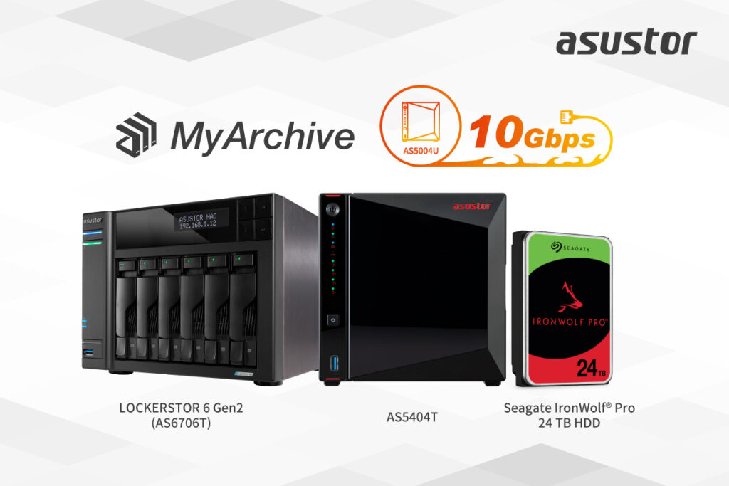 AZ ASUSTOR MÁR A SEAGATE IRONWOLF® PRO 24 TB-OS NAS-MEREVLEMEZEKET IS TÁMOGATJA