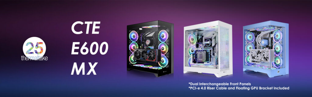 A THERMALTAKE BEMUTATJA A HÁROMFÉLE GPU-ELRENDEZÉST TÁMOGATÓ CTE E600 MX KÖZEPES TORONYHÁZAT