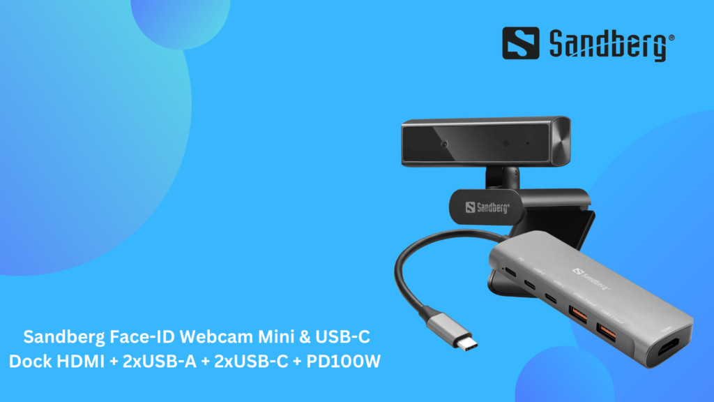 DOLGOZZ HATÉKONYABBAN A SANDBERG USB-C DOKKOLÓJÁVAL ÉS FACE-ID WEBKAMERÁJÁVAL!