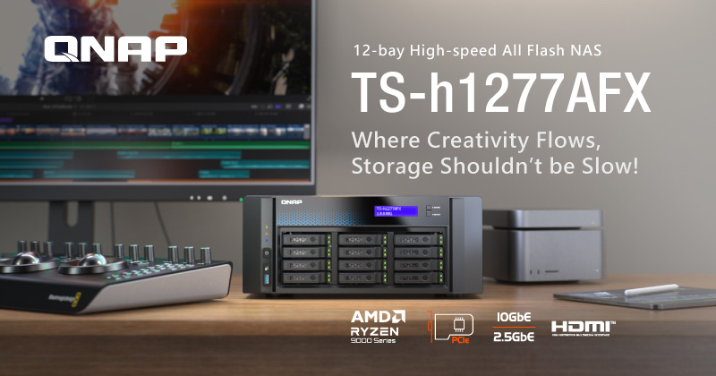 A QNAP A SZAKEMBEREKET TÁMOGATJA A TS-H1277AFX-SZEL: PROFESSZIONÁLIS ALL-FLASH NAS INTENZÍV KREATÍV ÉS VIRTUÁLIS MUNKATERHELÉSRE TERVEZVE
