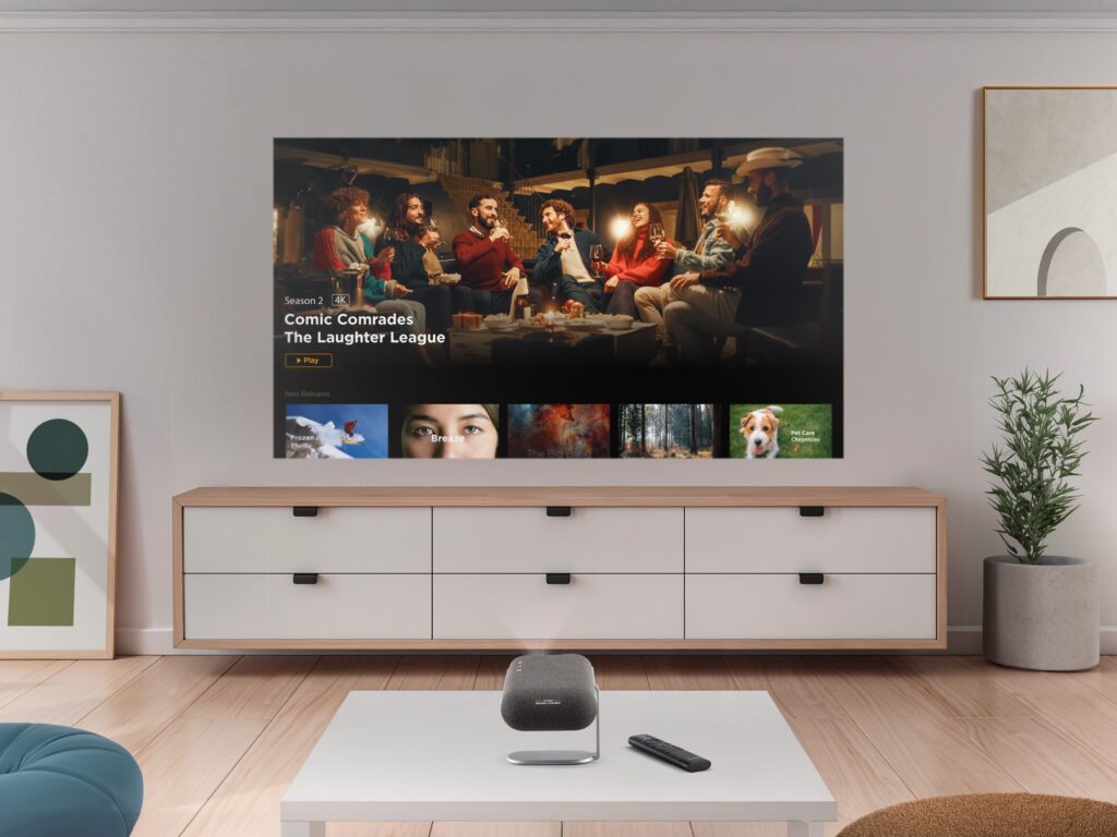 A VIEWSONIC ÚJ M1 MAX PROJEKTORA BEÉPÍTETT GOOGLE TV-VEL EGÉSZÍTI KI A 360°-OS HORDOZHATÓ KIVETÍTÉST