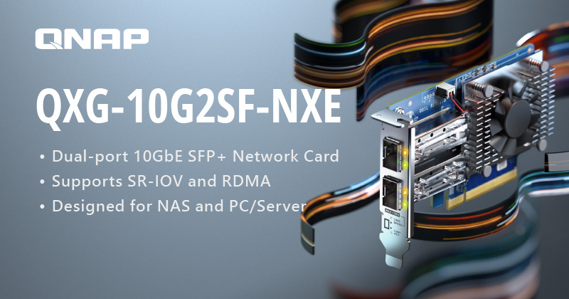A QNAP BEMUTATJA AZ ÚJ, KÉTPORTOS, 10 GBE-S SFP+ HÁLÓZATI KÁRTYÁKAT SR-IOV ÉS RDMA-TÁMOGATÁSSAL